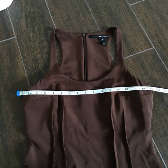 Jay Godfrey silk brown fitted feather cocktail 6 - Picture 5 of 8